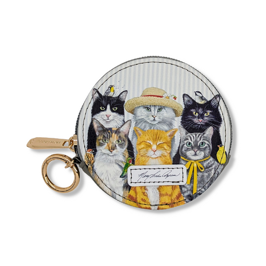 Mary Lake Thompson Cats Round Zipper Case