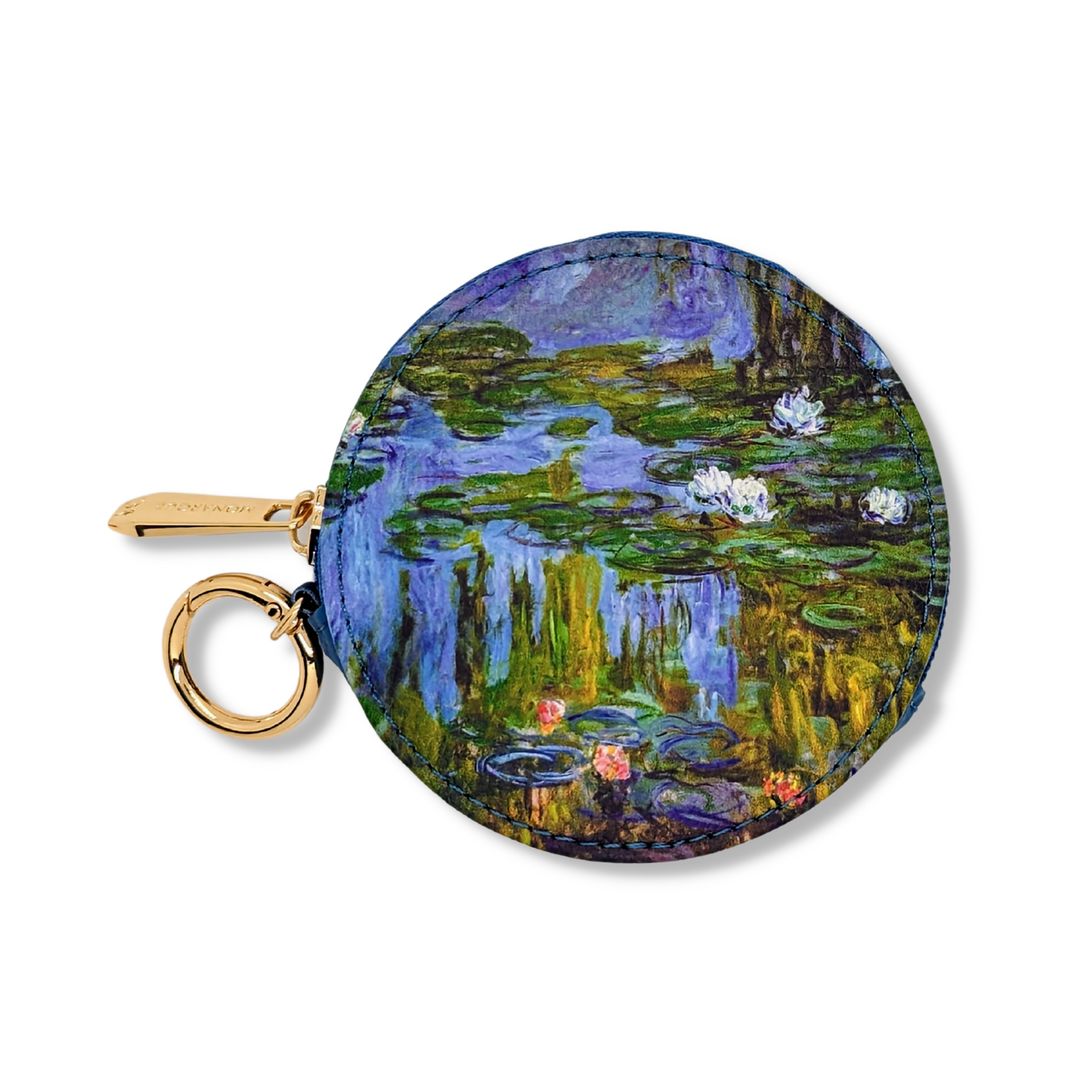 🎁 Monet Water Lilies Round Zipper Case (100% off)
