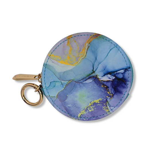 Blue Marble Round Zipper Case