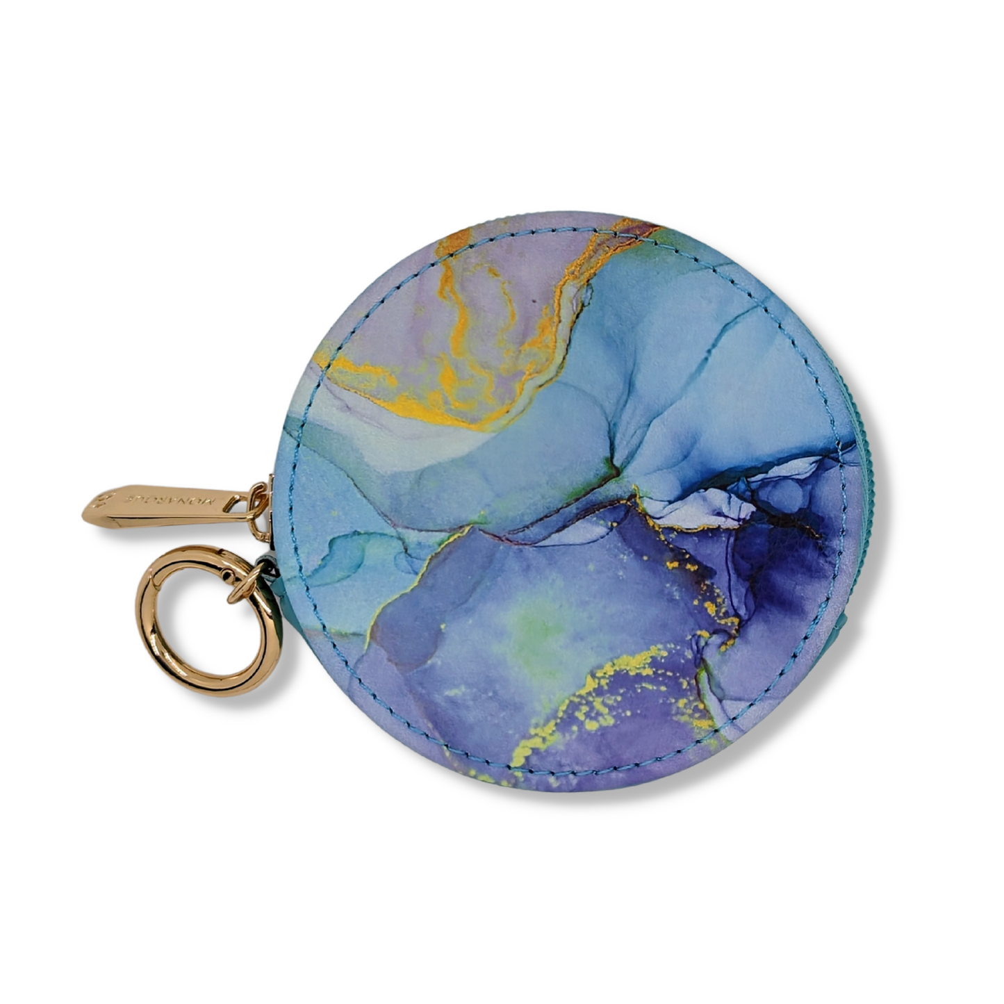 🎁 Blue Marble Round Zipper Case (100% off)