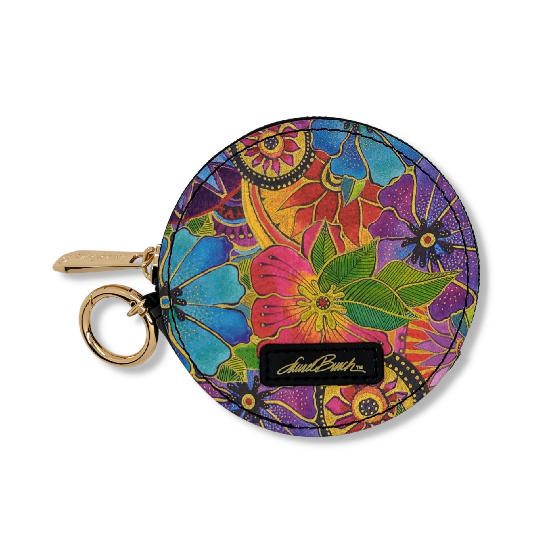 Laurel Burch Blossoming Floral Round Zipper Case – Monarque by Fig