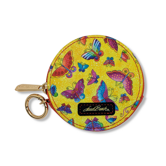 🎁 Laurel Burch Flutterbyes Round Zipper Case (100% off)