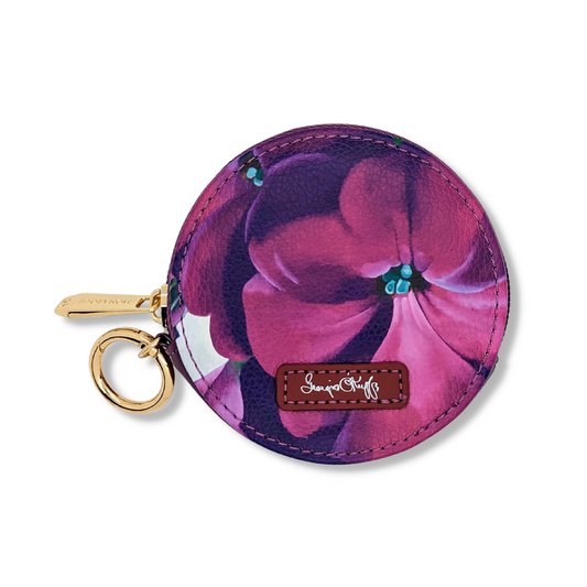 🎁 Georgia O'Keeffe Petunia Round Zipper Case (100% off)