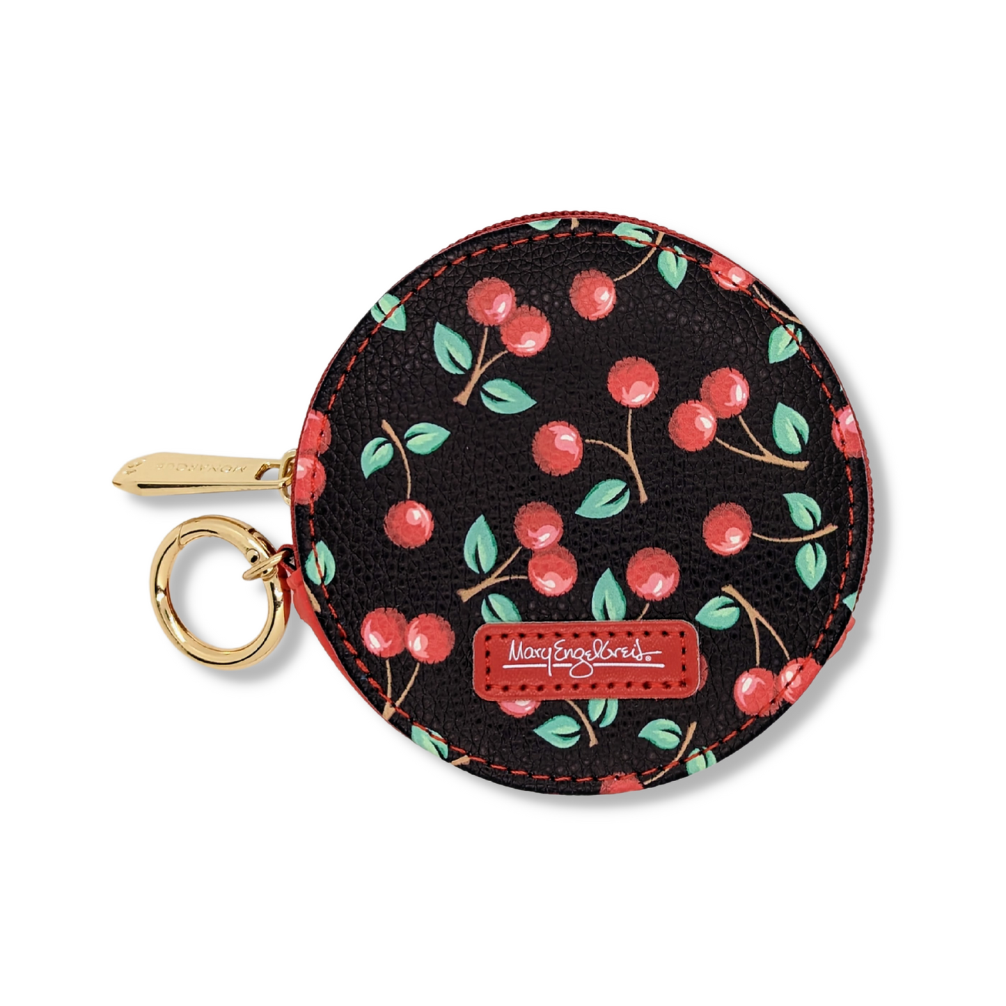 🎁 Mary Engelbreit Cherries Round Zipper Case (100% off)