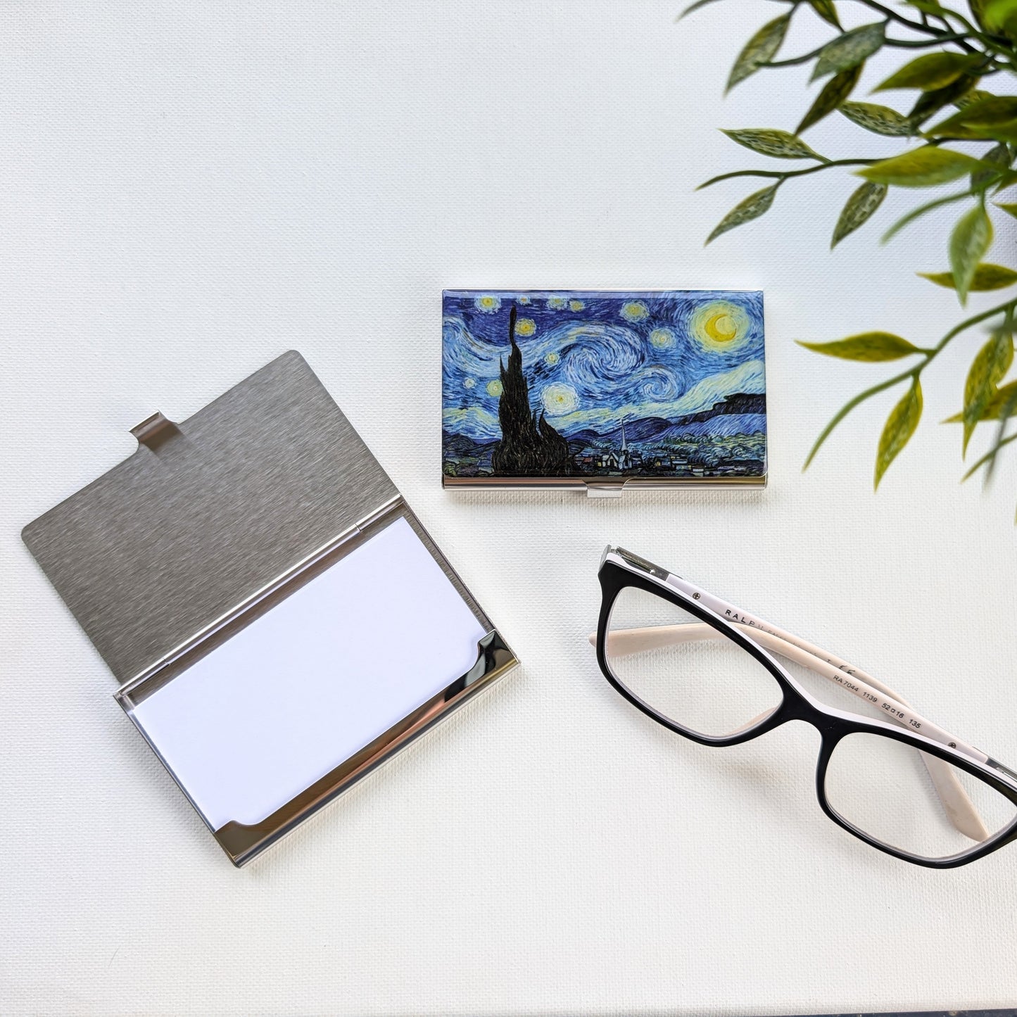 Van Gogh Starry Night Stainless Steel Card Case