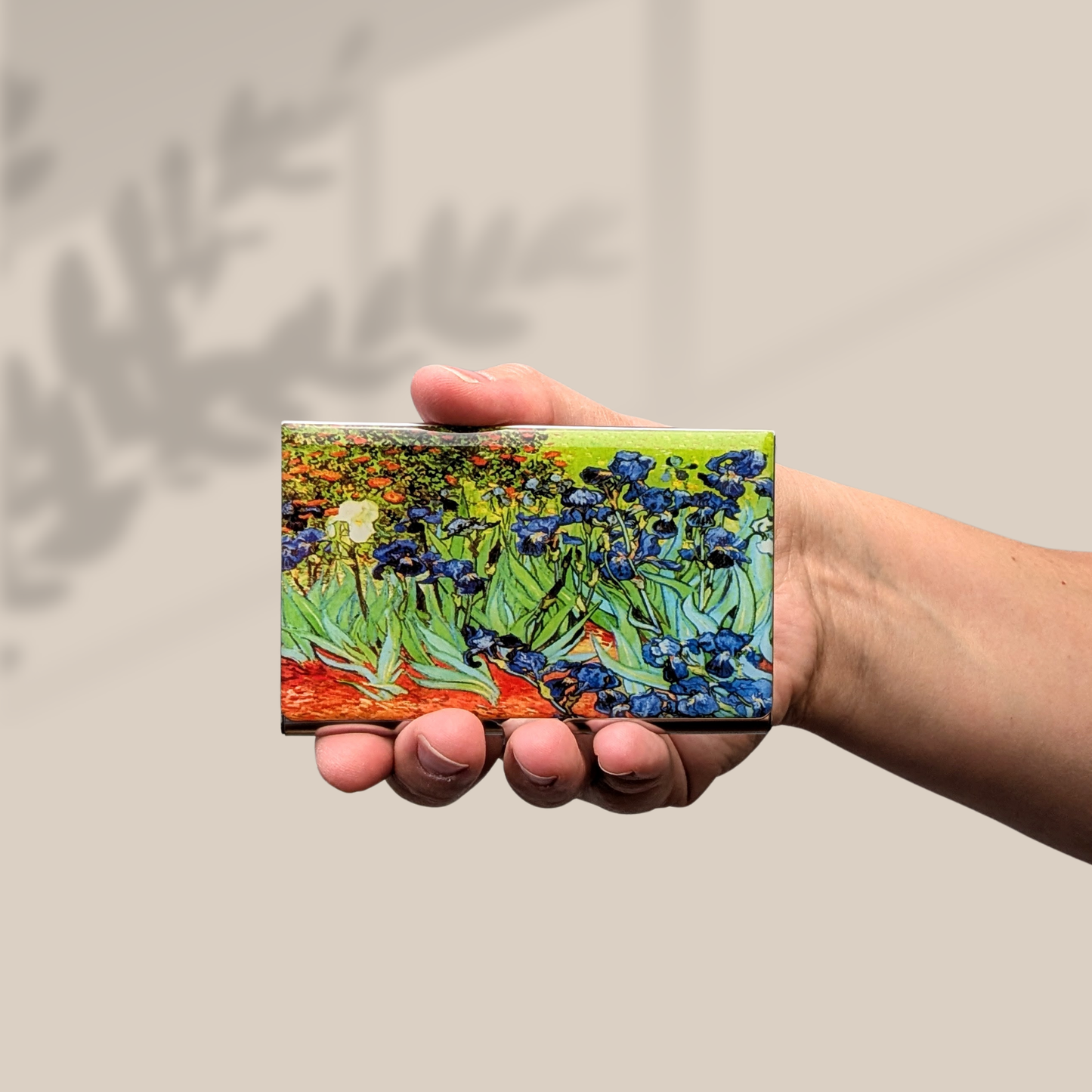 Van Gogh Iris Stainless Steel Card Case