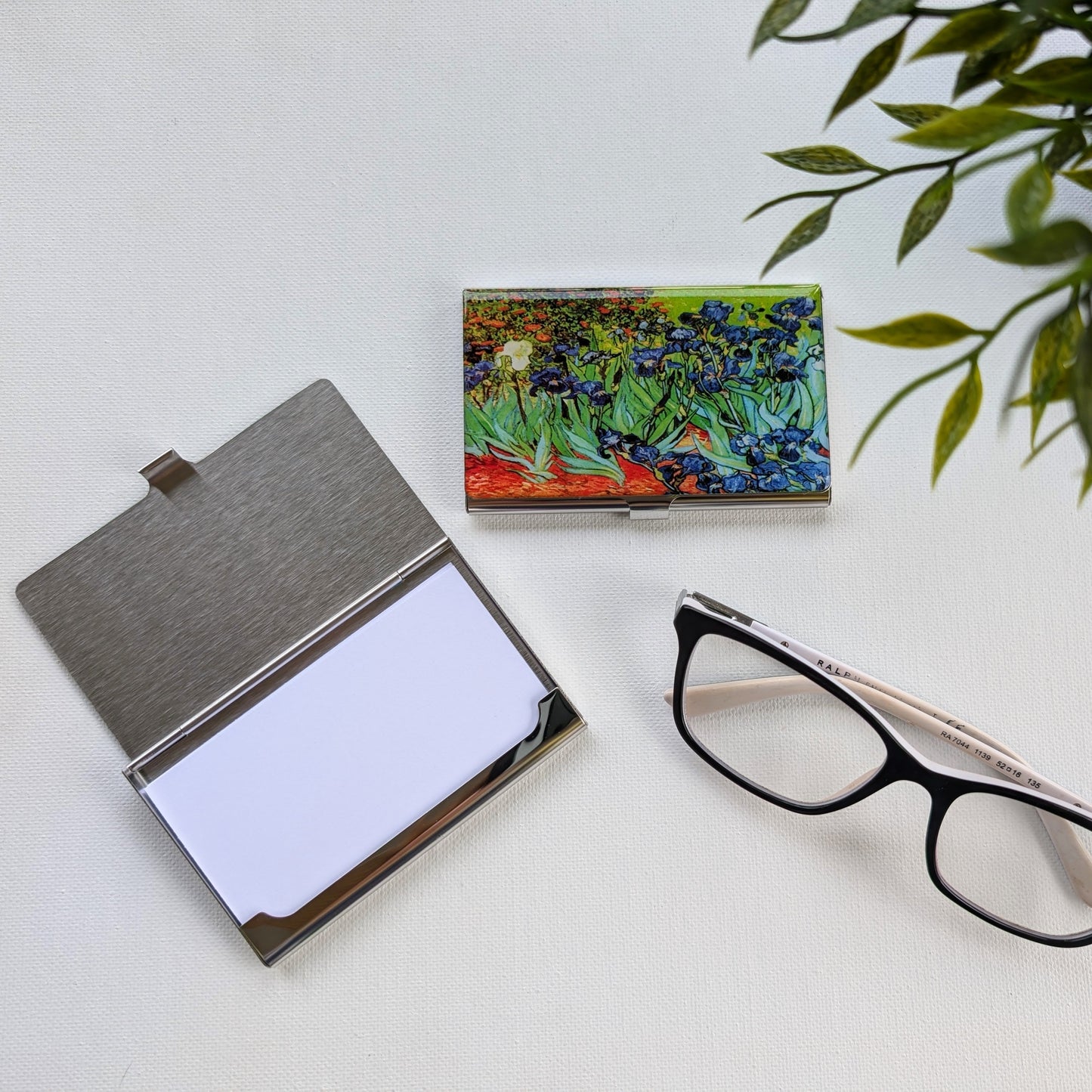 Van Gogh Iris Stainless Steel Card Case