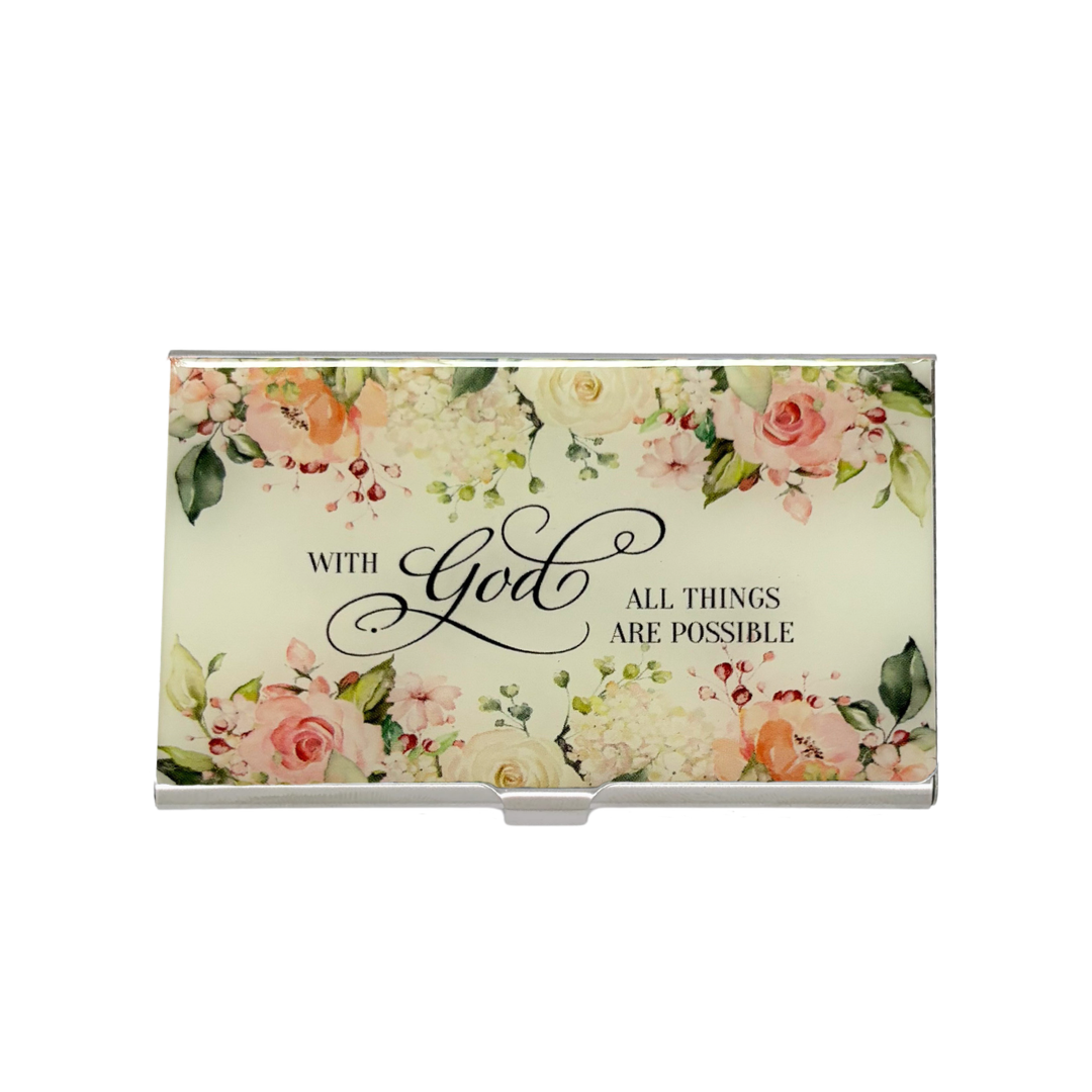 All Things Possible Stainless Steel Card Case