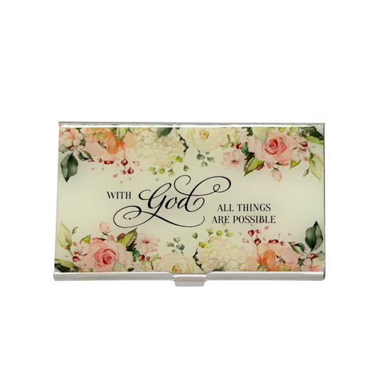 All Things Possible Stainless Steel Card Case