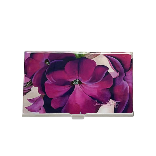 Georgia O'Keeffe Petunia Stainless Steel Card Case