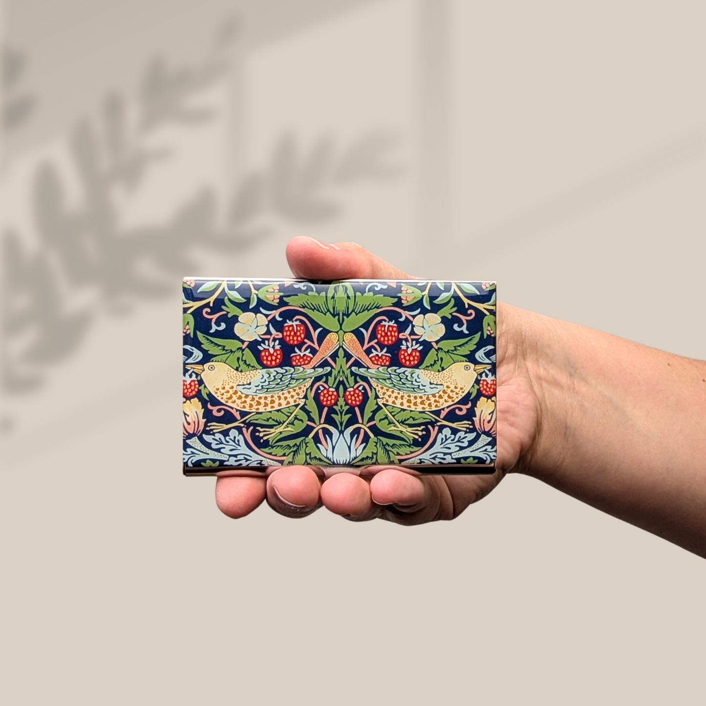 William Morris Strawberry Thief Stainless Steel Card Case