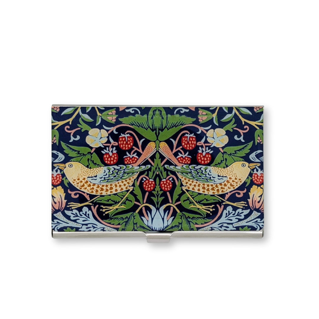 William Morris Strawberry Thief Stainless Steel Card Case
