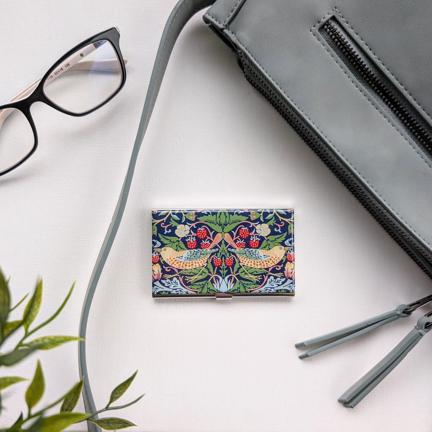 William Morris Strawberry Thief Stainless Steel Card Case